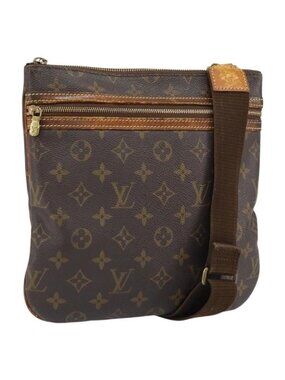 Authentic LOUIS VUITTON Monogram Pochette Bosphore Shoulder Bag M40044 LV
